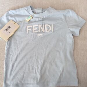 Fendi Kids Sky Blue Tee